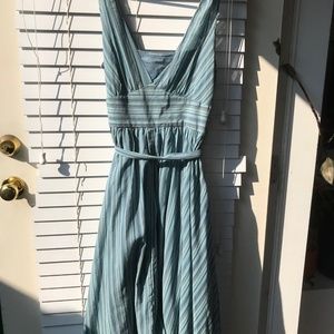 Banana Republic Blue Striped Midi Dress